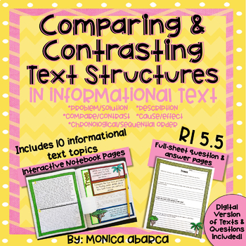 Preview of Comparing and Contrasting Text Structures – RI5.5