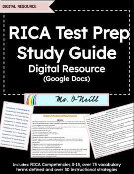 Preview of RICA Test Prep Study Guide (Digital Resource)