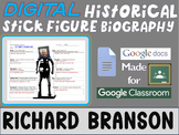 RICHARD BRANSON Digital Historical Stick Figure Biography 