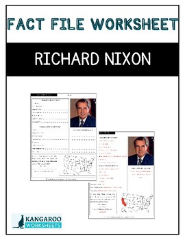 Preview of RICHARD NIXON - Fact File Worksheet - Research Sheet