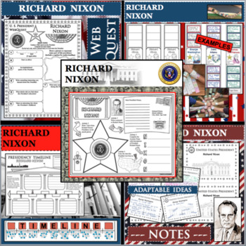 Preview of RICHARD NIXON U.S. PRESIDENT BUNDLE Differentiated Research Project Biography