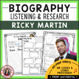 RICKY MARTIN Music Listening Activities and Biography Rese