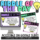 RIDDLE OF THE DAY Daily Riddle Slide Poster WHOLE YEAR 215