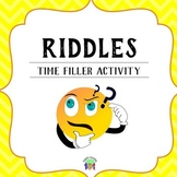 RIDDLES - ESL TIME FILLER ACTIVITY!