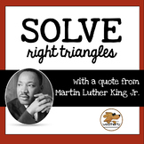 RIGHT TRIANGLES solving / BLACK HISTORY - Martin Luther King Jr