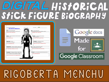 Preview of RIGOBERTA MENCHU Digital Historical Stick Figure Biographies  (MINI BIO)