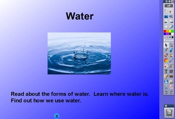 Preview of RIGOR Reading Invervention Level 1-Unit 5- Water flip chart