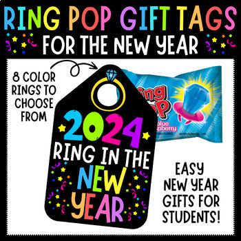 Preview of RING in the New Year 2024 Gift Tags-Easy Gifts for Students-Happy New Year