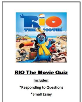 Preview of RIO The Movie Quiz