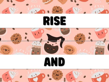 Preview of RISE AND GRIND! Coffee Bulletin Board Decor Kit