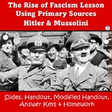 RISE OF FASCISM, HITLER & MUSSOLINI Primary Source Analysi