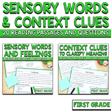 RL.1.4 RI.1.4 Sensory Words & Feelings Context Clues BUNDL