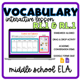 RL.1 & RI.1 Standards-Based Vocabulary Interactive Lesson 