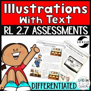 Preview of RL 2.7 Illustrations to Gain Information - Assessments  with Lexile® Levels