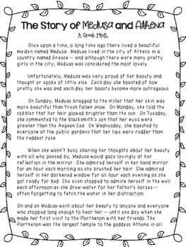 RL 3.2 The Story of Medusa and Athena Myth by Siri Latina | TpT