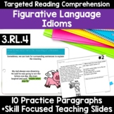 RL.3.4 Figurative Language Idioms Worksheets Idioms Activi