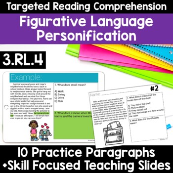 Preview of RL.3.4 Figurative Language Personification Worksheet Personification Activity