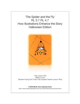 Preview of RL 3.7 4.7 Scripted LESSON How Illustrations Add To Story SPIDER & FLY Edition