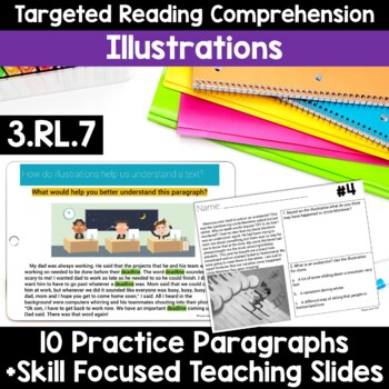 Preview of RL.3.7 Illustrations in a Text - Google Classroom and Print