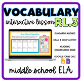 RL.3 Standards-Based Vocabulary Interactive Lesson - Story