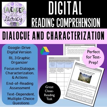 Preview of Digital Reading Comprehension (Distance Learning)