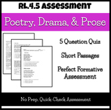 RL.4.5 - Poetry, Drama, and Prose Assessment