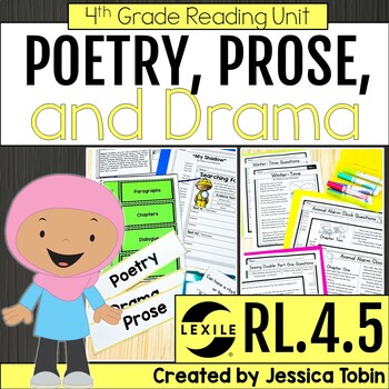 Preview of RL.4.5 Poetry, Prose, and Drama 4th Grade Structure of a Story - RL4.5