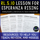 RL.5.10 Lesson To Use With Esperanza Rising