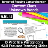 RL.5.4 Context Clues Unknown Words - Google Classroom and Print