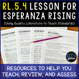 RL.5.4 Lesson To Use With Esperanza Rising