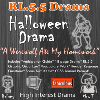 Preview of RL 5.5 Halloween Drama- Scenes Fit Together to Form Structure of Drama