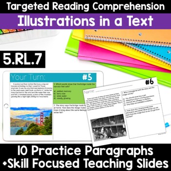 Preview of RL.5.7 Illustrations in a Text - Google Classroom and Print