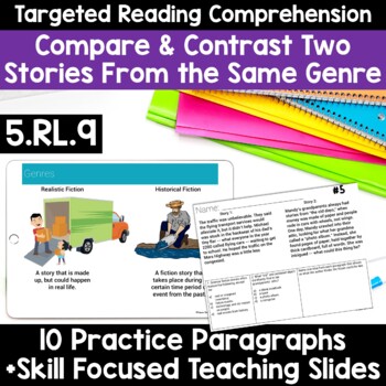 Preview of RL.5.9 Compare and Contrast Two Stories From Same Genre 5th Grade