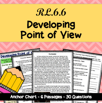 Preview of Developing Point of View - RL.6.6: 6th Grade Reading
