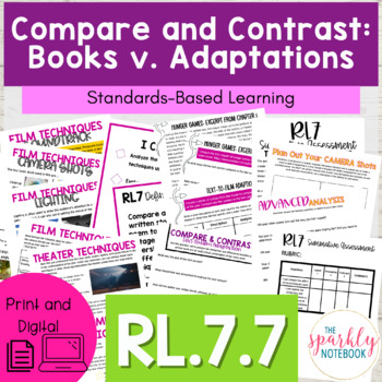 Preview of RL.7.7: Compare & Contrast Books & Movies 7th Grade CCSS