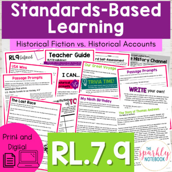 Preview of RL.7.9: Compare and Contrast Historical Fiction & Historical Accounts | Grade 7