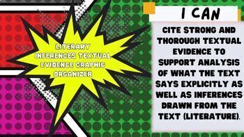Preview of RL.9.10.1 Literary Inferences Textual Evidence Graphic Organizer