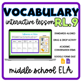 RL.9 Standards-Based Academic Vocabulary Lesson - Influenc