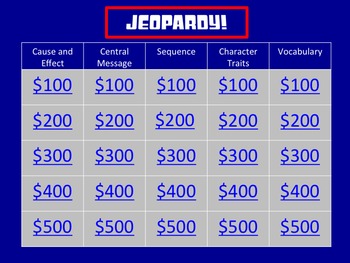 Literature FSA 3rd Grade Test Prep Jeopardy-Style Game by Cori Melton