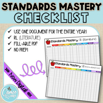 Preview of RL Standards Mastery Checklist ***NOW DIGITAL!***