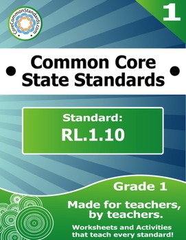 Preview of RL.1.10 First Grade Common Core Bundle - Worksheet, Activity, Poster, Assessment