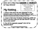 RL.2.2 Moral or Lesson of the story Anchor Chart Thinking Poster