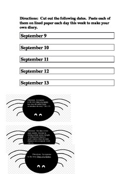 Preview of RL2.5  W2.3 Diary of a Spider Journal