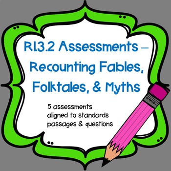 Preview of RL3.2 Assessments - Recounting Fables, Folktales, & Myths