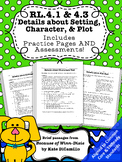 Settings Characters Plot Worksheets Tests Bundle Common Co