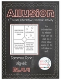 RL.4.4 Allusion Activity for Interactive Notebooks