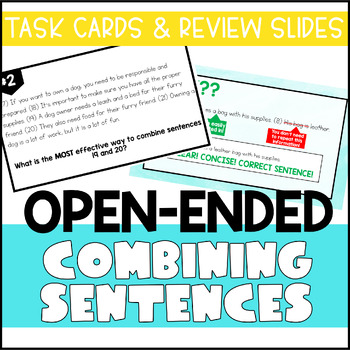 Preview of Skill Specific Revising Combining Sentences STAAR Review and Task Cards