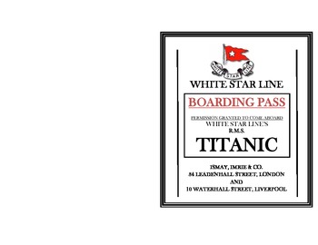RMS Titanic Ticket by Becky Blair | TPT