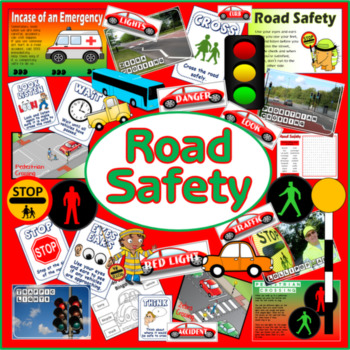 Preview of ROAD SAFETY TEACHING RESOURCES ROLE PLAY CHILD MINDER DISPLAY, EYFS, KS 1-2