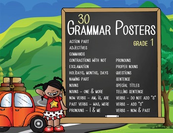 ROAD TRIP - 1st grade GRAMMAR posters / Scott Foresman Reading